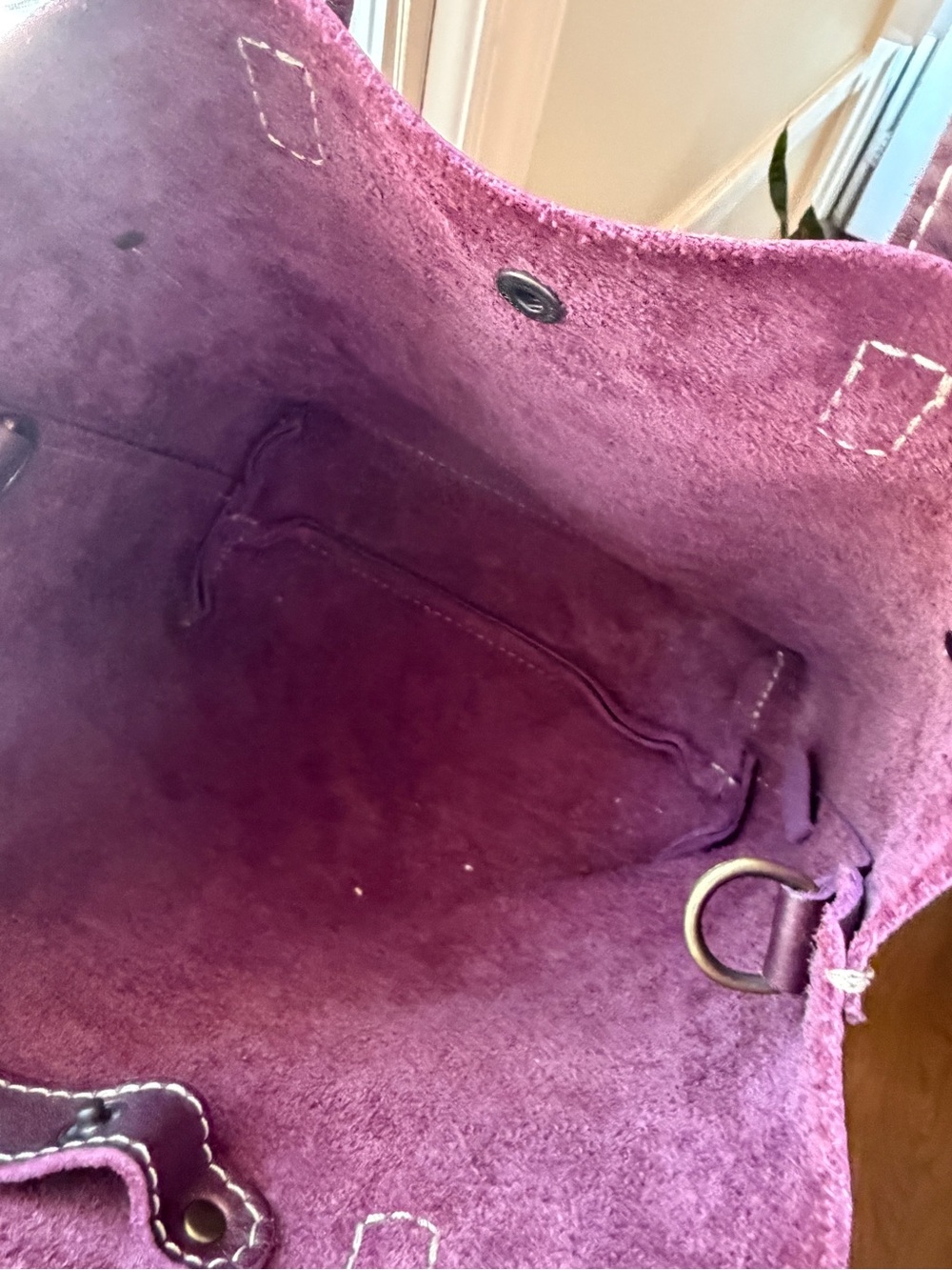 Portland Leather Mini Crossbody Tote in DISCO - Picture 3 of 6